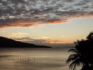 Para completar o pôr do sol é incrível aqui na Passaterra