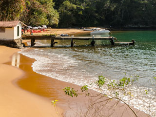 Vista do canto direito da Praia de Araçatibinha - Araçatiba - Ilha Grande