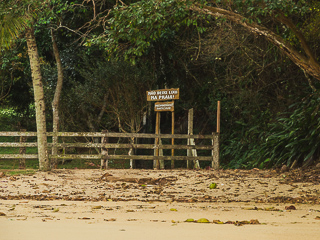 Existe apenas uma propriedade particular na Praia do Iguaçú